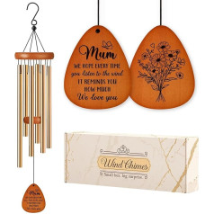 Gifts for Mum, Mum, Wind Chime, Birthday Gifts for Mum from Daughter Son, Love Memory, Gifts for Mother's Day, Thanksgiving, Christmas