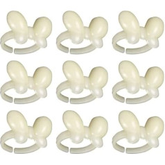 Pack of 50 Nail Art Tips Sticks DIY Nail Display Ring Plastic Nail Art Practice Ring Stand for Nail Art (White)