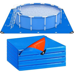 succulentlovers 4,5 x 4,5 m quadratisches Schwimmbad-Bodentuch, Poolmatte für oberirdischen Pool, robuste Outdoor-Poolplane für unter dem Pool, verhindert Durchstiche, um die Lebensdauer der Folie zu