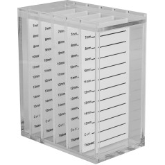 Acrylic Eyelash Palette, 5 Layers Eyelash Extension Storage Box, Clear Individual Eyelash Implant Holder Case for Makeup Display Container