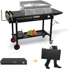 Blackstone Table Portable Outdoor BBQ Table Folding Grill Cart Solid and Sturdy Outdoor Folding Table