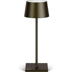 Stilosa 3 - Dimmbare LED Akku-Tischlampe IP54 Indoor & Outdoor - Aufladbar - Warme Lichtfarbe - Designer Tischleuchte mit USB-C Port - Tropisches Schwarz