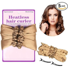 Heatless Curling Iron Headband, Improved No Heat Curlers Comfortable Sleep Overnight for Women Girls Curling Tape Heatless Curlers