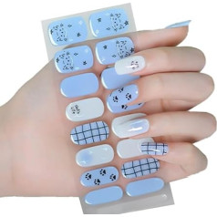 Halbgehärtete Gele Nagelaufkleber UV-/LED-Lampe erforderlich Gele Nagellack-Wraps Modedesign-Gele Nagelkunstaufkleber Frauen