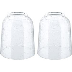 Skelang 2 Pieces Seed Glass Lampshade Ceiling Fan Lamp Shade with 44mm Socket Replacement for Chandelier Wall Sconce Makeup Light