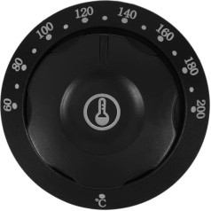 TOYANDONA Thermostatabdeckung backofenknöpfe ersatz Gasventil-Bedienknopf Austausch von Herdknöpfen Ersatz-Ofenknöpfe drehknopf elektroherd Bedienknöpfe Backofen-Bedienknopf Plastik Black