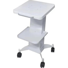 Salon Trolley, Iron Salon Trolley, Instrument Tray, Salon Trolley, Load Capacity 220 lb, Trolley Cart with Wheel, Beauty Salon Trolley (Bianco)
