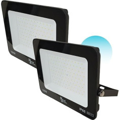 LED-Strahler für den Außenbereich, 100 W, wasserdicht, IP65, 6500 K, kaltweiß, LED-Strahler für Garten, Garage, Hof, Terrasse, Außenwandleuchte, LED-Licht für Park und Eingang, 2 Stück