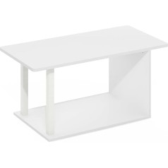 Furinno Basic Home Living Coffee Table, White/White