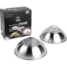 Moesta-BBQ 19249 BurgerCover Set of 2 – Melting Bell for Cheeseburgers – Melting and Cover for Grill and Teppanyaki