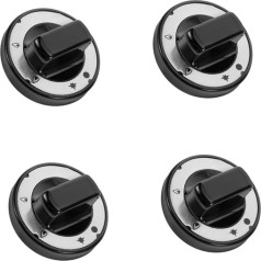 4 Stück Hochtemperaturbeständiger Bakelitknopf Türknauf Herdknöpfe Kocher Kontrolle Ofen Liner Grills Wok Mit Deckel Handhaben Brennerknöpfe Topfdeckel Draht Grillknöpfe Abs Black