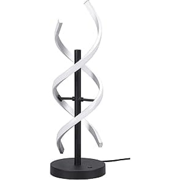 Trio Leuchten Sequence 541810205 LED Table Lamp Aluminium Matte Black with 20.5 Watt LED Switch Dimmer Colour Changing