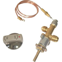 CNANRNANC Niederdruck-Gas-Sicherheitskontrollventil-Set, M8-Gewinde, Thermoelement-Knopf für BBQ, Grill, Heizung, Kohlenbecken