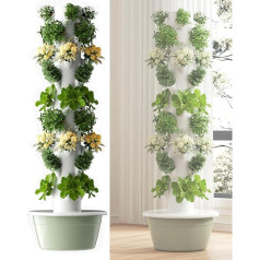Hydroponic Cultivation System, Hydroponic Growing System for Tower Garden, Vertical Plant Pot with 5/7/9 Layers and Automatic Timer for LED Light, Aeroponic Tower Garden, 5 Layers