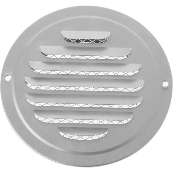 MDD 201 Stainless Steel Wall Air Grill Outdoor Round Ventilation Gricke Ventilation Duct Hood Durable Ventilation Cap (Size: 120 mm)
