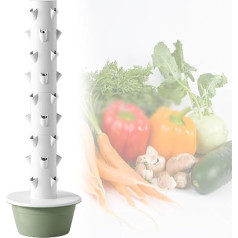 Hydroponic Tower with 7/9 Levels, Vertical Garden Planter, Hydroponic Growing System for Indoor Herbs, Fruits and Vegetables with Humidification Pump, Adapter, 9-Tier