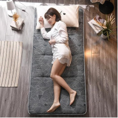 Japanese Floor Mattress, Futon Mattress for Adults, Portable Tatami Mat, Thick Sleeping Mattress for Floor, Foldable Mattress, Guest Bed, Dormitory, Camping, Car (1.5 x 2 inch, D)
