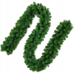 270 cm Christmas Garland Fir Garland Green Christmas Decoration - Christmas Garland as Christmas Wreath - Christmas, Christmas Decoration Outdoor, Indoor, American (270 Tips)