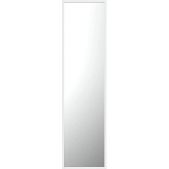 Gold and Chrome Unique Design wall mirror, rectangular, with powder-coated aluminium frame, smooth mirror surface, 2 cm deep, easy to mount horizontally or vertically, 130 x 40 cm – White