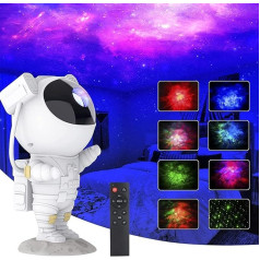 Star Projector Galaxy Night Light - Astronaut Space Projector, Starry Nebula Ceiling LED Lamp with Timer and Remote, Kids Room Decor Aesthetic, Gifts for Christmas, Birthdays, Valentine's Day
