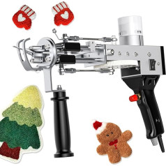 Tufting Gun Cut Battery 5-40 Steps/S Electric Tufting Gun 7-21 mm Adjustable Tufting Gun Knitting Machine Mats for Crafts, Carpets, Clothing, Black