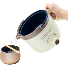 LINGQIAN Electric Wax Melter for Candle Making with Spout, Pot for Candle Wax Melting, 1.5 L Candle Wax Melting Pot