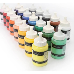 Magi Studio Acrylic Mega Paint Set - 20 colours each 250 ml, total 5000 ml Artist Acrylic Paint