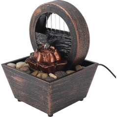 Table Fountain, Table Fountain, USB Table Fountain with LED Light, Decorative Desktop Waterfall Fountain, Indoor Home Decoration