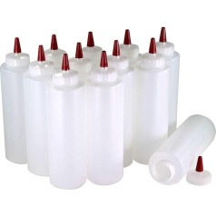 Pinnacle Mercantile 16oz Red Tip Plastic Bottles (Pack of 12)