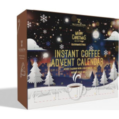 Coffee Advent Calendar 2024 - 24 Premium Gourmet Instant Coffee Flavours Gifts for Coffee Lovers Men Unique Food Advent Calendar for Adults