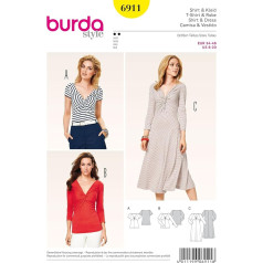 Burda Schnittmuster Shirt, Kleid 6911
