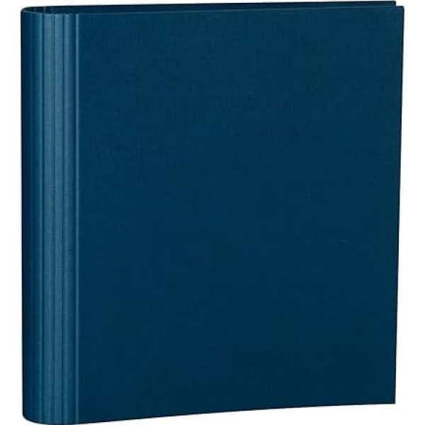 Semikolon 353299 Photo Folder 4 Rings 29.5 x 32 cm Efalin Cover for Album Photo Book with Ring Binding Navy Dark Blue