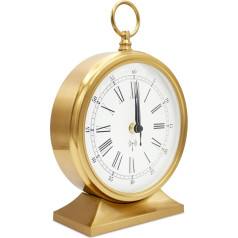Desk Clock - Pocket Watch - Metal Copper Grandfather Clock - Quiet Hands - Automatic Radio Time - Dial 19 cm - Large Roman Numerals - Fireplace, Table...