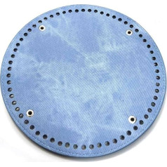 ZQWERT 6 Stück 15 x 15 cm hellgrüne runde Lederböden für Häkeltaschen, handgewebte Geldbörsenböden, DIY-Bastelset für die Korbherstellung, attraktives Zubehör