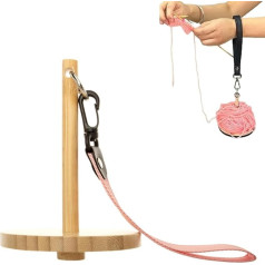 Garnhalter zum Häkeln, tragbarer Garnspule, Holzgarnspulenhalter, Handgelenk-Garnhalter, Häkelzubehör, verhindert Verheddern und Fehlausrichtungen für Stricken, Häkeln, Bastelliebhaber