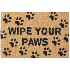 Relaxdays Coconut Doormat Wipe Your Paws Rubber Coated Indoor & Outdoor Square Door Mat 60 x 40 cm Natural