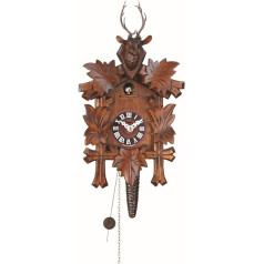 Quarter call cuckoo clock with 1-day movement Five leaves, head of a deer TU 624 nu