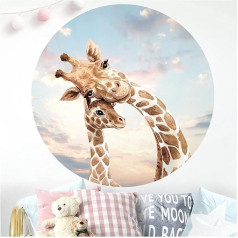 Little Deco DL634 Wall Sticker Children's Room Wall Sticker Animals Giraffe I Wall Picture 120 x 120 cm (W x H) I Wall Sticker Playroom Girl Boy Wall Decoration Baby Poster
