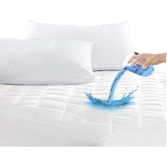 Quilted Mattress Protector 30cm Extra Deep Anti Allergy Microfiber Elastic Mattress Cover 100% Waterproof Small