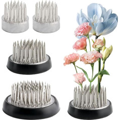 Flower Frogs Round Kenzan Frog Flower Holders, Kenzan Flower Frogs, Fixed Tools with Stainless Steel Needles, Flower Arrangement Tool for Vases, Floral Arrangements, Crafts, Pack of 4