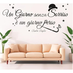 Wall Stickers Charlie Chaplin A Day Without Sorriso is a Lost Day - GigioStore.com