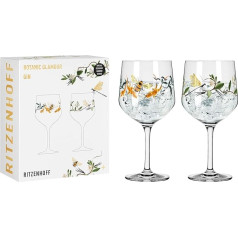 RITZENHOFF Botanic Glamour No. 1 3791002 Gin Glass 700 ml Set of 2 with Paper Worlds Made in Germany