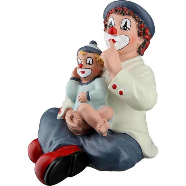 Gildeclown Gilde Decorative Figure Clown Silentium - Gifts for Women Men - Clown Figure Lucky Charm Talisman Courage - Multicoloured - Height 9 cm