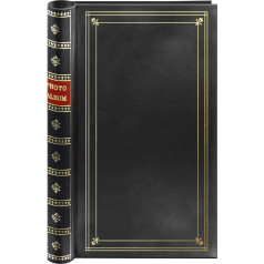 Spiral Bound Photo Album 300 Bi-Directional Memo Pockets Hold 4x6 Photos, Black