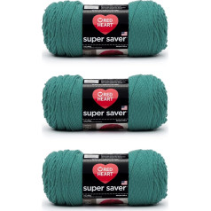 Red Heart Super Saver 3 Pack 198g Acrylic 4 Medium Worsted 330m Knitting Crochet Jade Yarn
