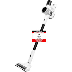 Emerio UVC-129496 Cordless Vacuum Cleaner 3-in-1 with 3 Suction Levels, Extremely Strong Suction Power with 24,000 Pa, HEPA H11 Filter, Bagless, Cyclone, LED, Durable Motor, White/Grey, 220 W, 0.8