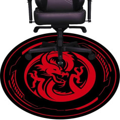 Floor Protection Mat Gaming Office Chair Mats for Carpets with Low Pile and Hardwood Floors, 120 x 120 cm Round Floor Mats for Playroom, Bedroom, Living Room and Office