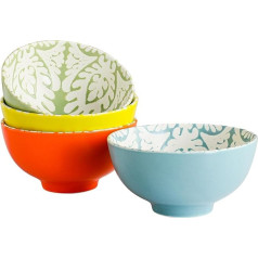 Bowls Set, Small Cereal Bowl, Dessert Bowls, 4 Pieces, Colourful Porcelain Bowl for Ice Cream, Dessert, Cereal, Dessert, Snack, Rice, 700 ml