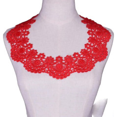 Black Embroidery Lace Neck Collar Embellishment Sewing Applique Border Lace Fabric Dress Accessories Scrapbooking
