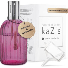 KAZIS® I Catalytic Fragrance Lamp I Glass I XXL I 400 ml (Wine Red/Bordeaux/Ruby)